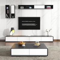 现代简约茶几电视柜组合伸缩客厅背景墙挂柜家具北欧大小户型套装