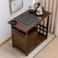 移动茶桌茶盘茶具烧水壶一体家用小茶台实木茶车阳台泡茶功夫茶几