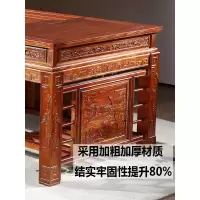 茶桌椅组合实木茶台纯榆木泡茶桌办公室功夫茶几办公桌一体1.8米