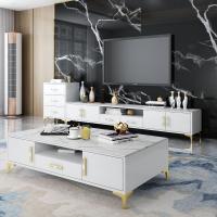 轻奢大理石电视柜茶几组合后现代简约客厅小户型家具地柜电视机柜