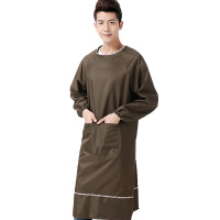 厨房围裙长袖防水防油做饭罩衣男士工作服成人围裙包邮反穿衣
