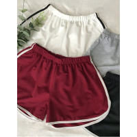 春季2019女装裤子韩版宽松阔腿热裤简约新款百搭拼色休闲运动短裤