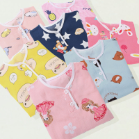 春夏季儿童绵绸睡衣男童女童宝宝套装夏天男孩棉绸长袖薄款空调服