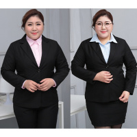 加肥加大200斤胖mm超大码女西装套装面试职业套装 防邹免烫