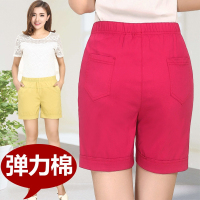 夏装妈妈短裤女夏40-50岁中年五分裤外穿弹力棉中老年宽松休闲裤