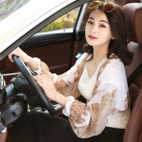 围巾新款梦翠兰雪纺披肩丝巾女夏季防晒衣百变袖套多功能纱巾