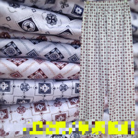 男士睡裤宽松纯棉长裤格子家居加肥佬大码梭织空调舒适针织棉