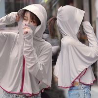 防晒冰丝披肩夏季开车防晒神器遮阳练车学车女口鼻罩遮脸部防晒衣