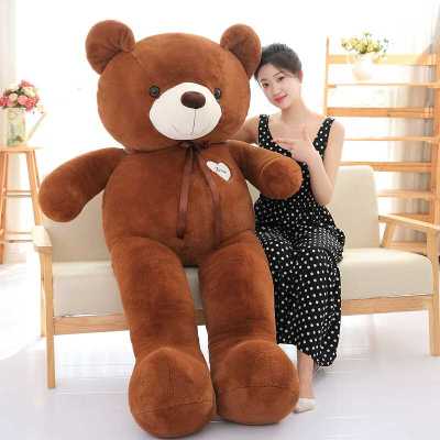 憨憨龙 毛绒玩具熊泰迪熊熊1.8米大号公仔 抱抱熊洋布娃娃狗熊抱枕玩偶 1米白色丝带熊