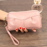 知壹头层牛皮 2018新款女式牛皮手拿单肩斜挎包 链条贝壳包大容量