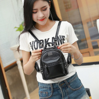 知壹2018新款女士百搭双肩包迷你铆钉小背包韩版时尚女包学院风小包包