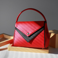 知壹秋冬新款女包撞色手提斜挎包欧美风时尚单肩斜挎凯莉女士包包