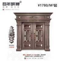 百年明牌门业(1111-一路福星)定制别墅大门庭院门双开门甲级农村大门 每平方价格 门头门柱另算