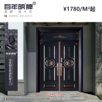 百年明牌门业(1150-一举成名)定制别墅大门庭院门双开门甲级农村大门 每平方价格 门头门柱另算