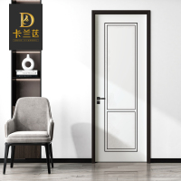 卡兰荙木门(D-05)简约实木复合门环保门室内门卧室门客厅书房门门业布拉格白