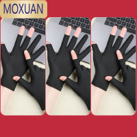MOXUAN漏三指弹力防晒手套轻薄款透气写字采茶采摘春夏秋露指开车手套女