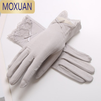 MOXUAN春秋季超薄款弹力开车防滑触摸屏防晒手套夏天骑车女蕾丝