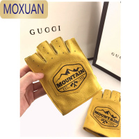MOXUAN摩托车防滑复古机车半指男士骑行健身露指开车女复古手套