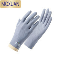 MOXUAN手指翻盖开车防晒手套女夏季薄款冰丝露指触屏电动车骑行