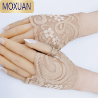 MOXUAN弹力蕾丝性感装饰遮疤痕纹身无指手套开车演出露指舞蹈新潮小手套