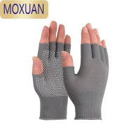 MOXUAN打羽毛球专用手套男骑行夏季半指防晒开车漏指钓鱼健身运动防滑女