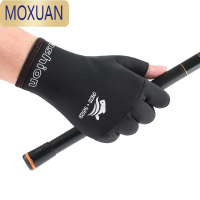 MOXUAN钓鱼手套男女士四季漏三指防滑耐磨防水户外开车触屏骑行垂钓路亚