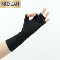 MOXUAN采茶叶专用手套半指手套中长薄款夏季露漏截开车骑行春秋天冰丝