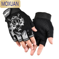 MOXUAN运动半指手套男骑行薄款加绒防滑防晒透气健身登山开车长全指手套