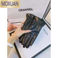 MOXUAN皮手套男女秋冬天情侣韩版加绒加厚保暖防风防水寒骑行开车触摸屏