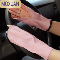 MOXUAN薄款冰丝漏指防晒手套女短款骑开车户外蕾丝棉中长款袖套