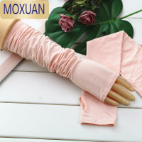 MOXUAN防晒手袖护臂手臂套袖长袖假袖子夏季莫代尔棉露半指手套开车骑行