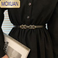 MOXUAN腰带女装饰西装连衣裙细窄免打孔腰封复古玫瑰花毛衣百搭皮带