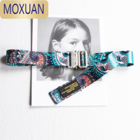 MOXUAN腰果花潮牌机能风工装裤装饰帆布腰带 男眼镜蛇插扣嘻哈ins皮带女