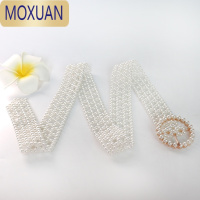 MOXUAN甜美百搭珍珠女装饰连衣裙裤子裙子圆扣皮带汉服复古韩国衬衫腰带