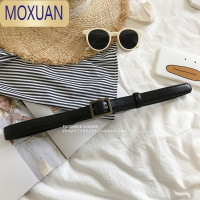 MOXUAN韩国东大门新款腰带女士皮带长方形扣头做旧铜色百搭学生裤带流行
