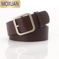 MOXUAN复古棕色宽腰带女设计感小众方扣百搭装饰配裙子高级感配饰裤皮带