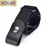 MOXUAN懒人腰带隐形免打孔休闲装饰牛仔裤带男黑色百搭松紧皮带女士