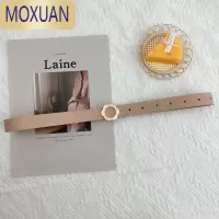 MOXUAN皮带女夏季新款花朵扣简约时尚复古配牛仔裤黑色潮流学生装饰腰带