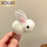 MOXUAN可爱小兔子立体发夹儿童毛绒夹子宝宝女童头发卡子发饰侧边夹发卡