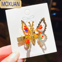MOXUAN儿童会动的蝴蝶发夹女弹簧扑棱蛾子发饰发卡侧边顶夹刘海夹子头饰