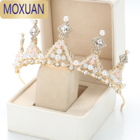 MOXUAN皇冠头饰儿童女童公主水晶发箍艾莎网红发饰高端花童婚礼生日王冠