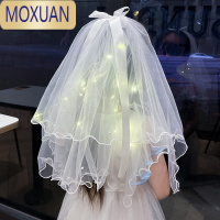 MOXUAN超仙网红发光头纱彩灯头饰闪灯儿童公主宝宝女童发饰拍照婚纱长款