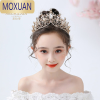 MOXUAN皇冠头饰公主儿童发饰小女孩冠水晶发箍生日花童婚纱演出饰品