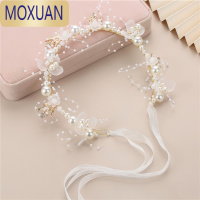 MOXUAN儿童头饰森系花环超仙皇冠发箍公主花童头花生日女孩演出走秀配饰
