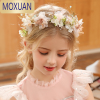 MOXUAN儿童头饰演出舞台小公主女童发饰头花韩式超仙女皇冠花童花环发箍