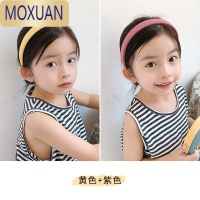 MOXUAN夏天马卡龙色发箍女儿童韩国不伤发发卡彩色可爱百搭压发防滑头箍发饰