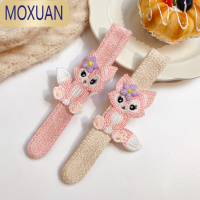 MOXUAN冬季新款儿童针织魔术贴发带刘海贴碎发器女童可爱发箍头箍束发发饰