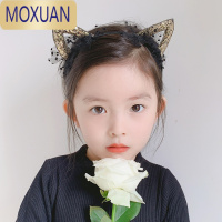 MOXUAN猫耳朵发箍儿童发卡韩式不伤发日系可爱蕾丝发饰表演头饰女孩头箍