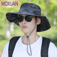 MOXUAN渔夫帽男夏季帽子钓鱼遮阳帽大檐户外登山防晒太阳帽男士骑车旅游