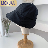 MOXUAN渔夫帽女夏可扎马尾遮阳帽韩版百搭防晒遮脸鸭舌帽薄款棉布太阳帽